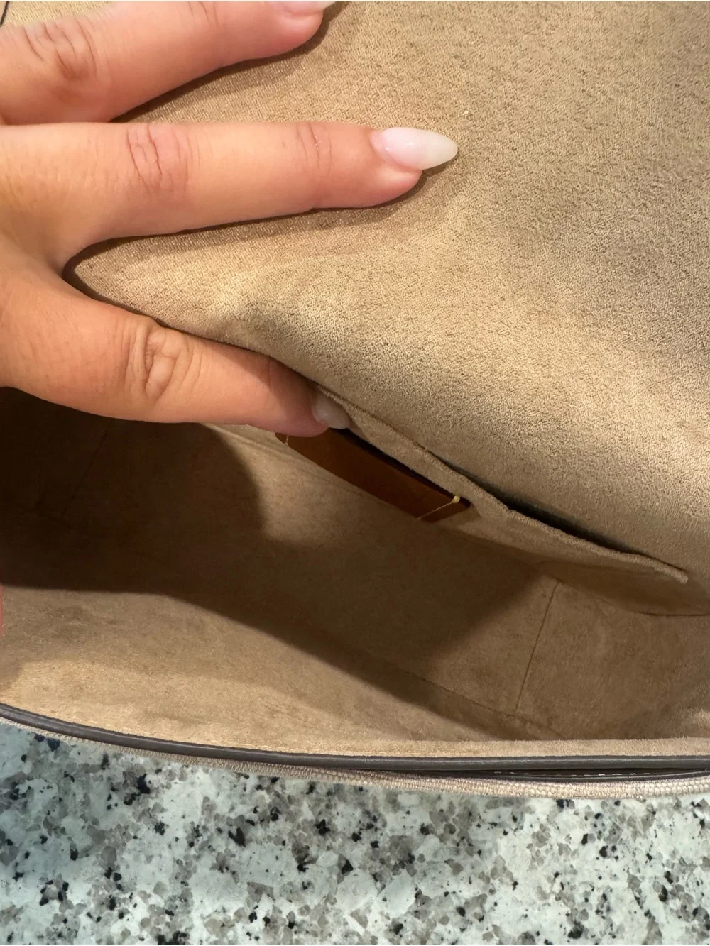 Coach Beige/Tan Signature Canvas Shoulder Bag with Gold Hardware